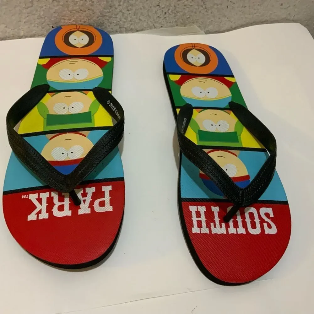 Men's Flip Flops/Beach Sandals Sz 11/12 Multi Color South Park